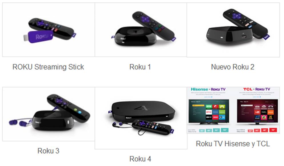 Modelos Roku Disponibles